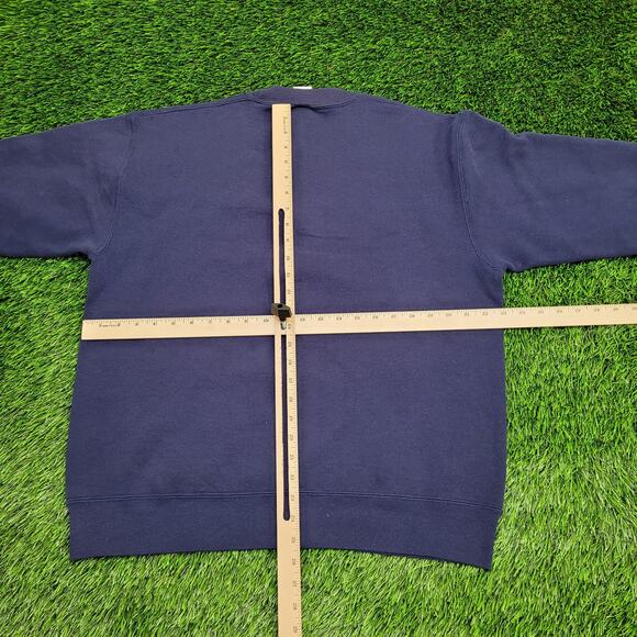 Vintage University-of Michigan Sweatshirt L/XL 23x25 Blue - Picture 6 of 13